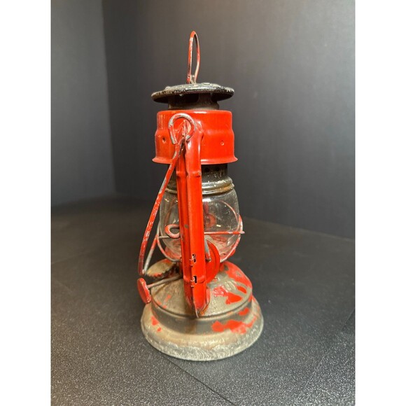 Vintage Red Sun Brand Kerosene Lantern 7.5" Japan Barn Camping Oil Lamp - Picture 4 of 10